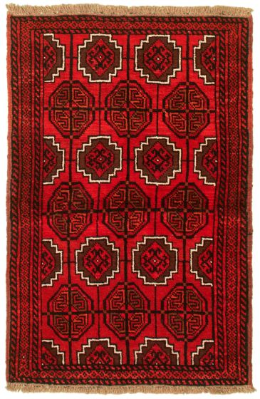 Afghan Akhjah 3'4" x 5'5" Hand-knotted Wool Rug 