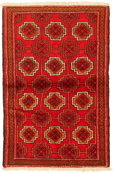 Afghan Akhjah 3'5" x 5'4" Hand-knotted Wool Rug 