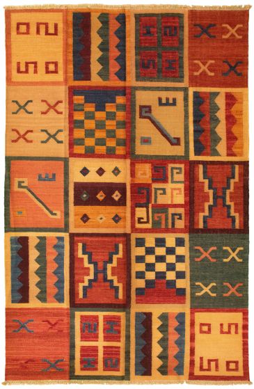 Turkish Sundance 6'0" x 9'3" Flat-Weave Wool Kilim 