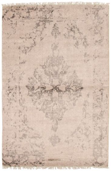 Indian La Seda 5'3" x 7'7" Hand-knotted Silk Rug 