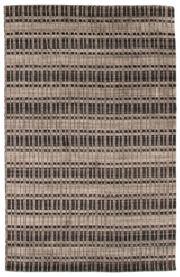 Indian Ananda 5'1" x 7'10" Hand Loomed Wool Rug 