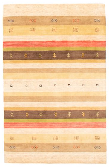 Indo Gabbeh 5'0" x 7'11" Hand Loomed Wool Rug 