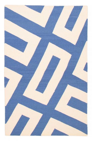 Turkish Ankara 5'0" x 8'0" Flat-Weave Wool Kilim 