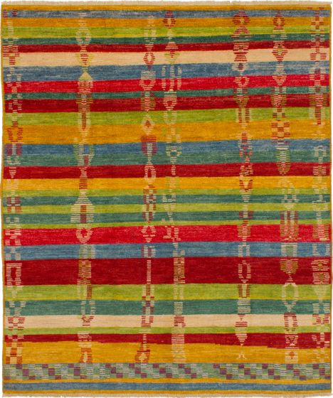 Indian Shalimar 8'3" x 9'7" Hand-knotted Wool Rug 
