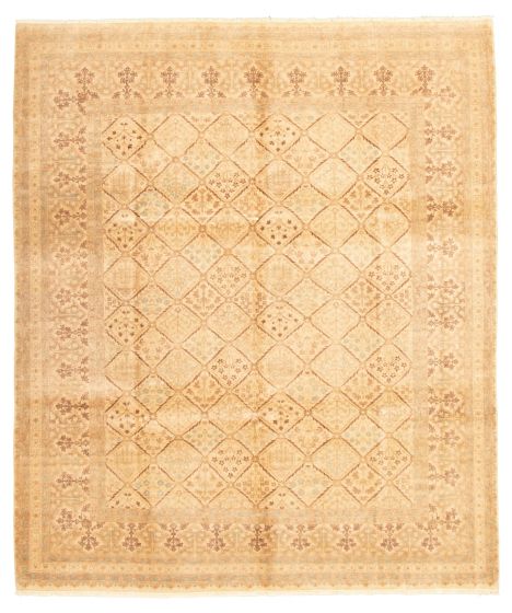 Pakistani Peshawar Oushak 8'2" x 9'7" Hand-knotted Wool Rug 
