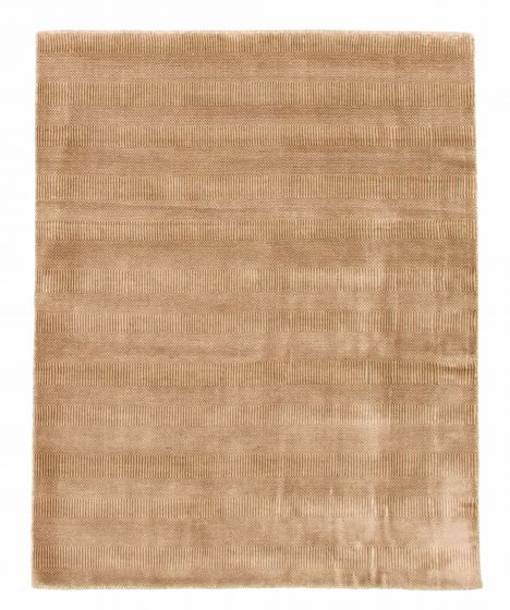 Indian Silk Shadow 4'9" x 6'0" Hand Loomed Wool Rug 