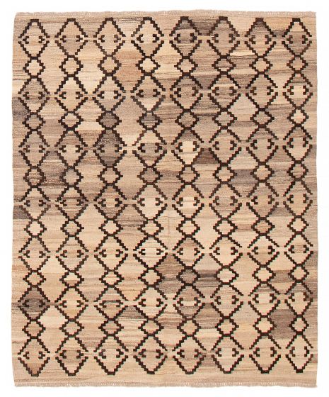 Turkish Sivas 5'3" x 6'6" Flat-Weave Wool Kilim 