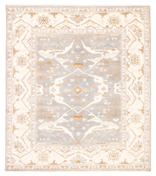 Indian Royal Oushak 8'3" x 9'5" Hand-knotted Wool Rug 