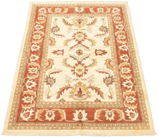 Afghan Chobi Finest 6'1" x 9'3" Hand-knotted Wool Rug 
