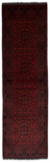 Afghan Finest Khal Mohammadi 2'6" x 9'3" Hand-knotted Wool Red Rug