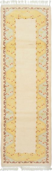 Turkish Ushak 2'9" x 9'2" Hand-knotted Wool Rug 