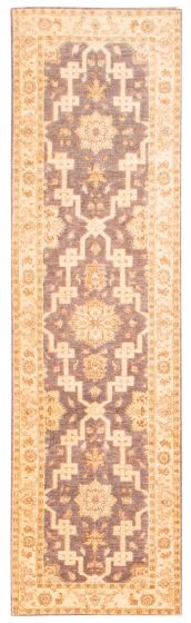 Pakistani Peshawar Oushak 2'8" x 9'7" Hand-knotted Wool Rug 