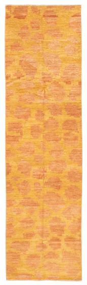 Pakistani Finest Peshawar Ziegler 3'2" x 11'6" Hand-knotted Wool Rug 