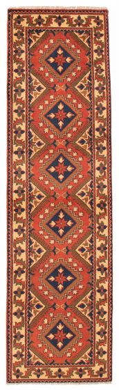 Afghan Finest Kargahi 2'9" x 9'6" Hand-knotted Wool Rug 