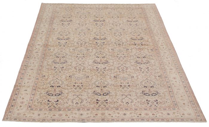 Turkish Antalya Vintage 6'5" x 9'2" Hand-knotted Wool Rug 