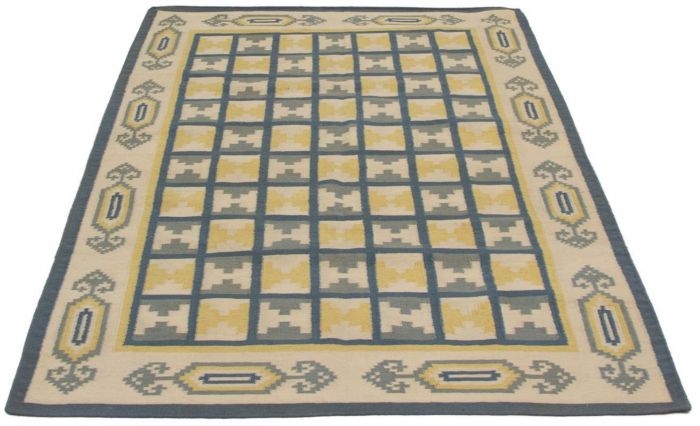 Turkish Ankara FW 6'3" x 8'11" Flat-Weave Wool Kilim 