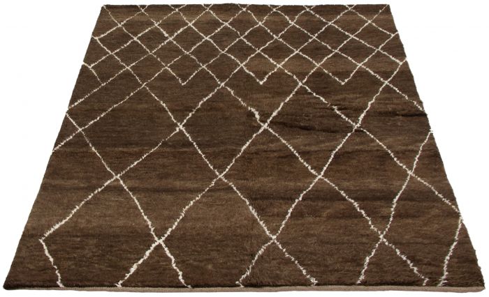 Indian Arlequin 6'2" x 9'2" Hand-knotted Wool Rug 