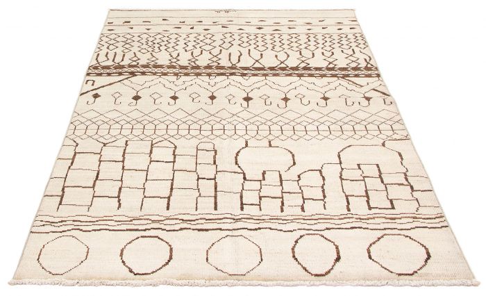 Indian Tangier 6'1" x 8'10" Hand-knotted Wool Rug 