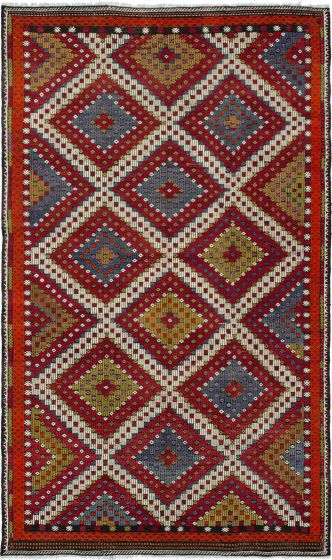 Turkish Yoruk 6'3" x 10'8" Flat-Weave Wool Tapestry Kilim 