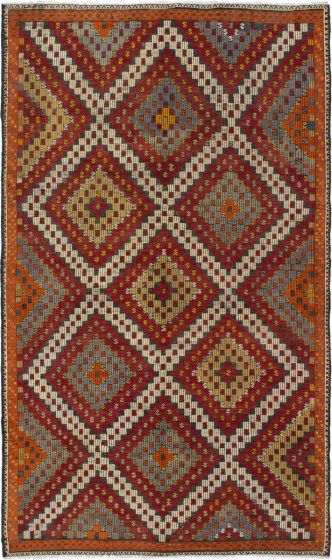 Turkish Yoruk 6'1" x 10'4" Flat-Weave Wool Tapestry Kilim 