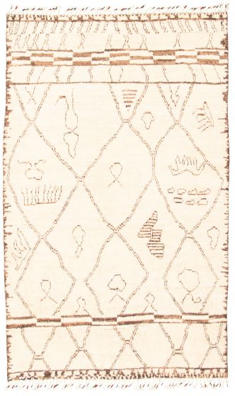 Pakistani Marrakech 5'0" x 8'1" Hand-knotted Wool Rug 