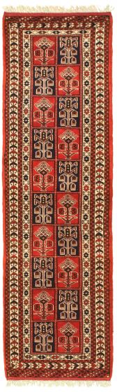 Turkmenistan Turkman 2'7" x 9'0" Hand-knotted Wool Rug 