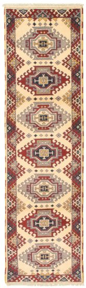 Indian Royal Kazak 2'9" x 9'9" Hand-knotted Wool Rug 
