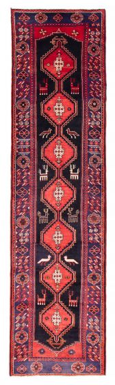 Persian Style 3'7" x 12'11" Hand-knotted Wool Rug 
