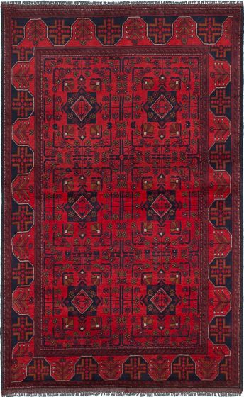 Afghan Finest Khal Mohammadi 4'0" x 6'4" Hand-knotted Wool Rug 
