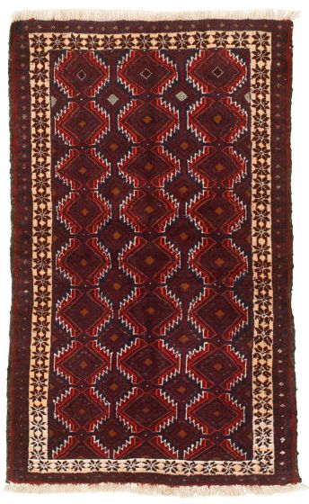 Afghan Rizbaft 3'2" x 5'2" Hand-knotted Wool Rug 