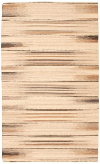 Turkish Old Style 5'1" x 8'6" Flat-Weave Wool Kilim 