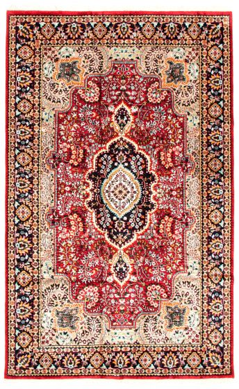 Indian Kashmir 5'10" x 9'3" Hand-knotted Silk Rug 
