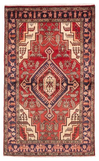 Persian Style 3'10" x 6'5" Hand-knotted Wool Rug 