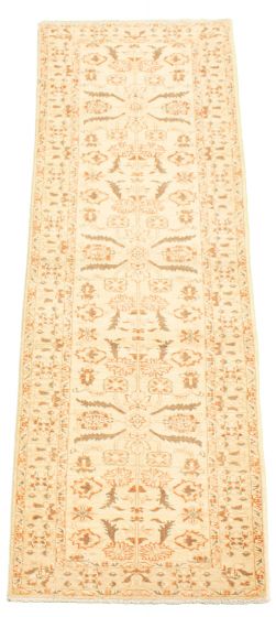 Afghan Chobi Finest 2'7" x 10'3" Hand-knotted Wool Rug 