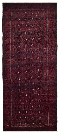 Afghan Teimani 5'4" x 13'0" Hand-knotted Wool Runner Rug 