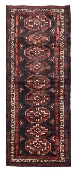 Persian Style 3'8" x 9'1" Hand-knotted Wool Runner Rug 