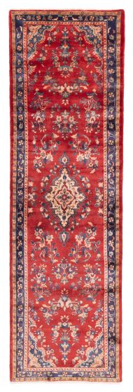 Persian Style 3'1" x 10'2" Hand-knotted Wool Runner Rug 