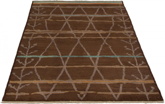 Indian Tangier 5'10" x 9'2" Hand-knotted Wool Rug 