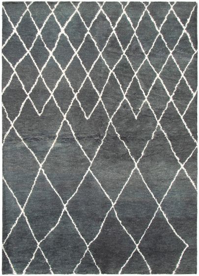 Indian Arlequin 6'5" x 9'1" Hand-knotted Wool Rug 