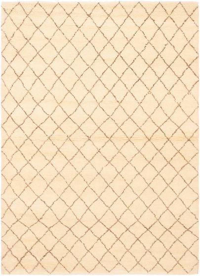 Indian Tangier 5'0" x 6'10" Hand-knotted Wool Rug 