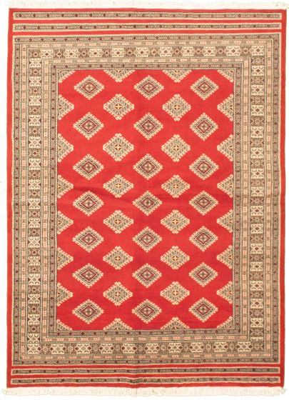 Pakistani Finest Peshawar Bokhara 5'7" x 8'0" Hand-knotted Wool Rug 