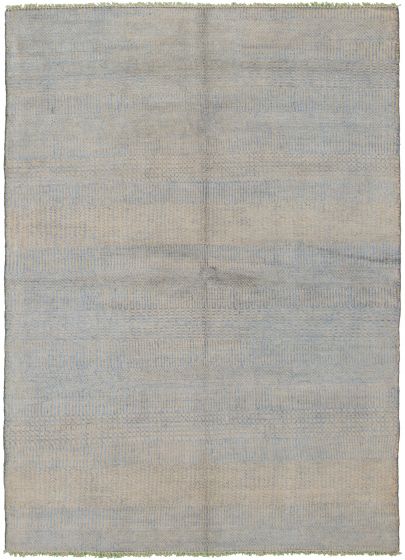 Indian Silk Shadow 5'4" x 7'3" Hand-knotted Silk, Wool Rug 