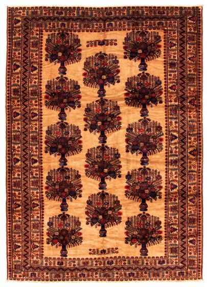 Afghan Rizbaft 6'9" x 9'8" Hand-knotted Wool Rug 