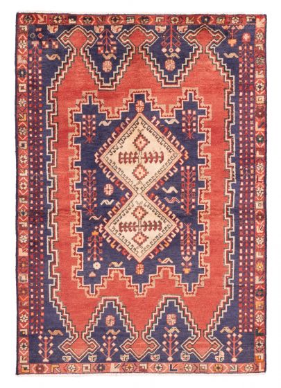Persian Style 4'0" x 6'2" Hand-knotted Wool Rug 