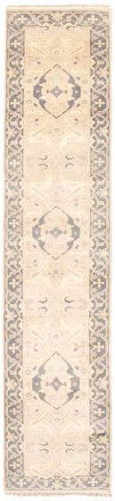 Indian Royal Oushak 2'6" x 12'4" Hand-knotted Wool Rug 