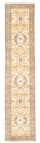 Indian Royal Oushak 2'7" x 11'9" Hand-knotted Wool Rug 