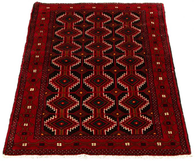 Afghan Teimani 3'3" x 6'1" Hand-knotted Wool Rug 