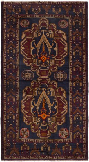 Afghan Finest Rizbaft 3'9" x 7'4" Hand-knotted Wool Rug 
