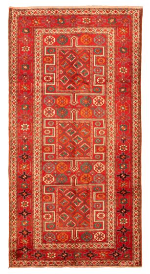 Persian Style 5'1" x 10'1" Hand-knotted Wool Rug 