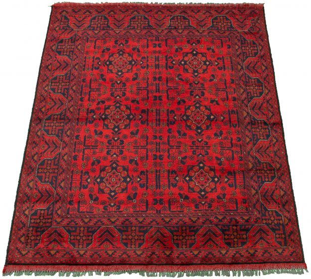 Afghan Finest Khal Mohammadi 4'11" x 6'7" Hand-knotted Wool Rug 